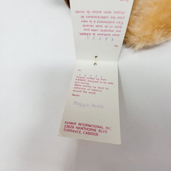 Vintage Kamar for Carlton Cards 6" Hugging Bears Plush - Picture 4 of 8